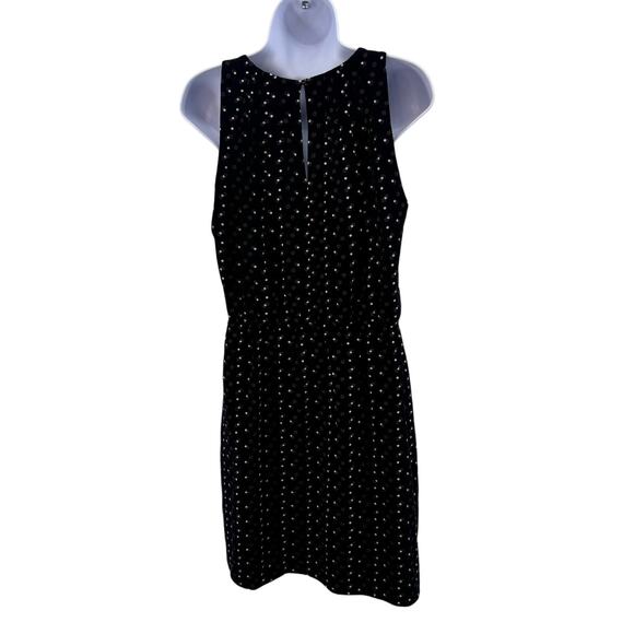 41 Hawthorn Black Pleated Keyhole Sleeveless Mini Dress Womens M Pink/White Dot - Picture 4 of 14